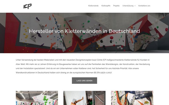 Screenshot of climbicp.de