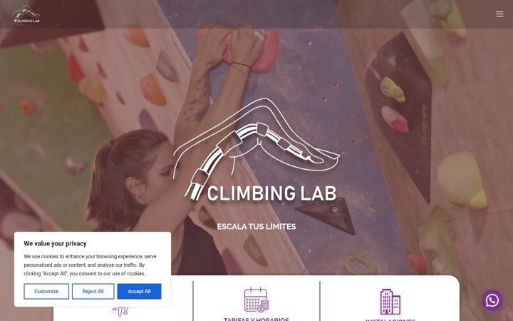 Screenshot of climbinglabcolmenar.es