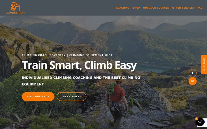 Zrzut ekranu climbnation.co.uk