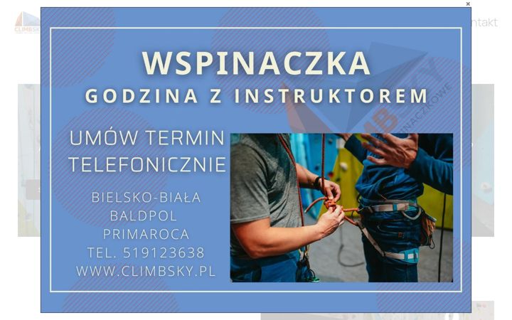 Екранна снимка на climbsky.pl