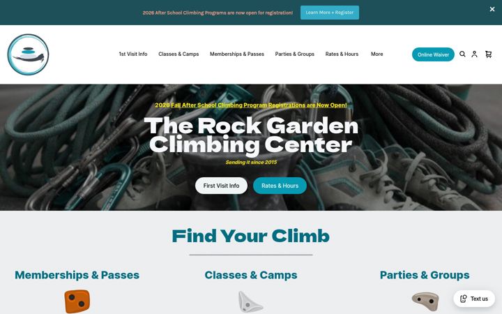 Screenshot of climbthegarden.com