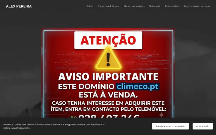 Posnetek zaslona climeco.pt