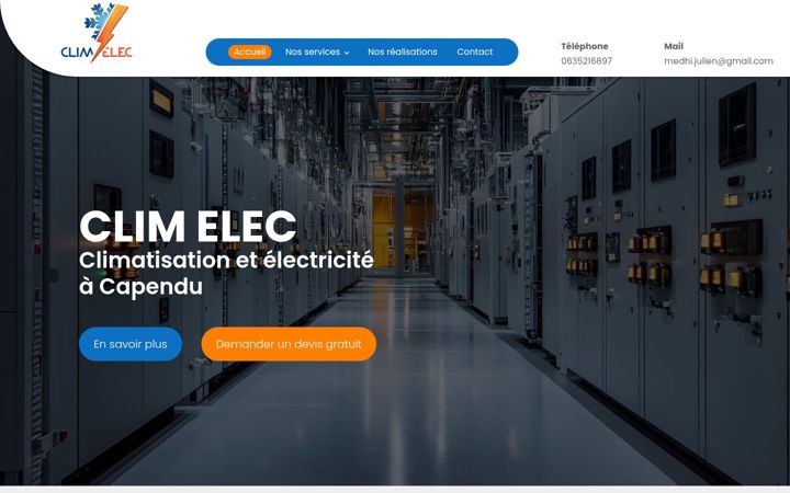 Képernyőkép: climelec-capendu.fr