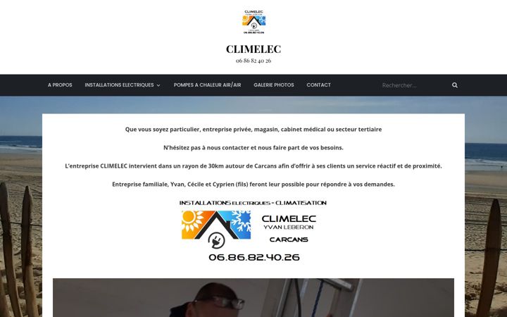 Képernyőkép: climelec-carcans.fr