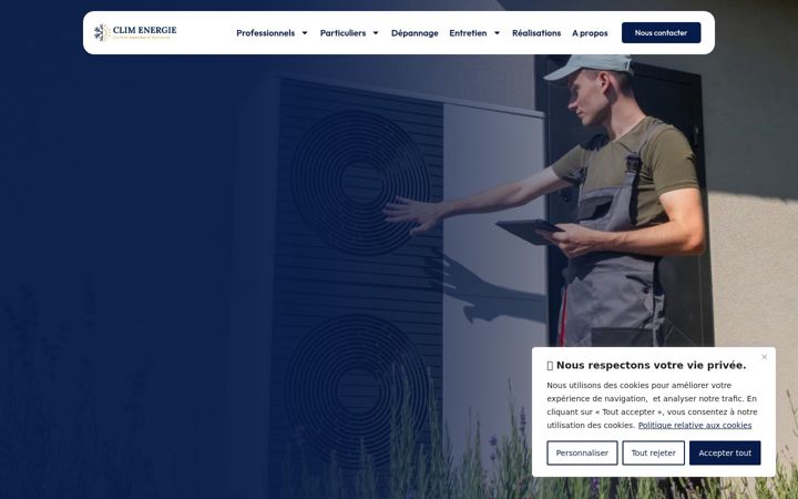 Screenshot of climenergie.com