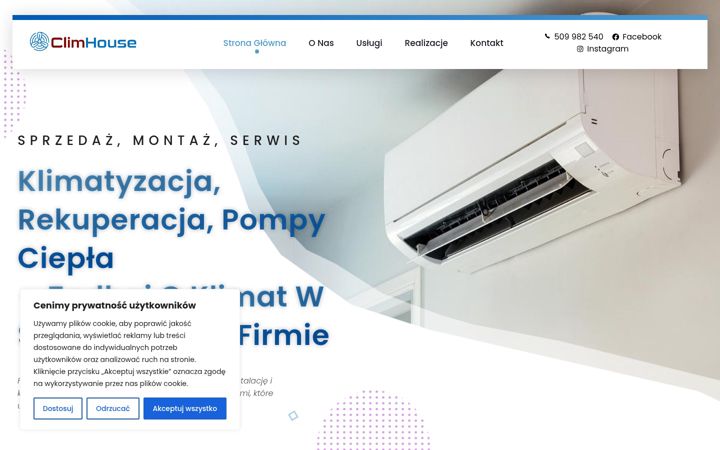 Screenshot of climhouse.pl