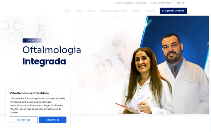 Screenshot van climocoftalmologia.com.br
