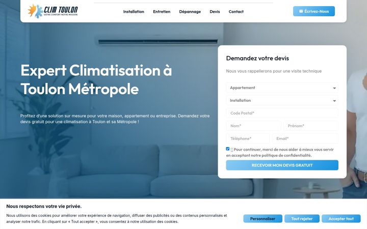 Screenshot of climtoulon.fr