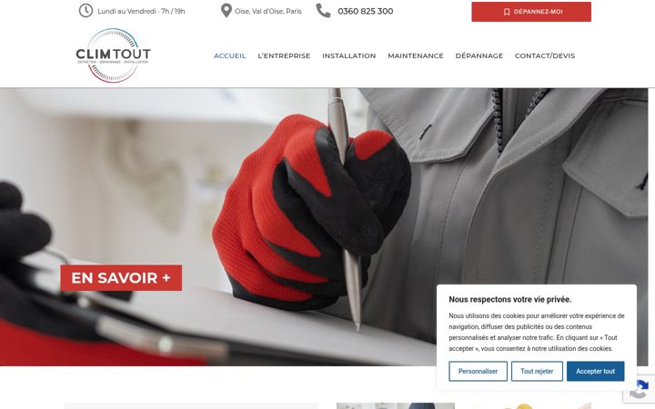 Screenshot of climtout.fr