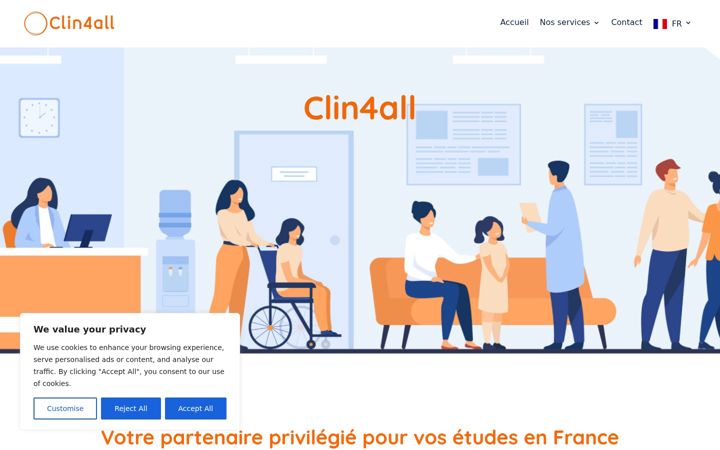 Screenshot of clin4all.com