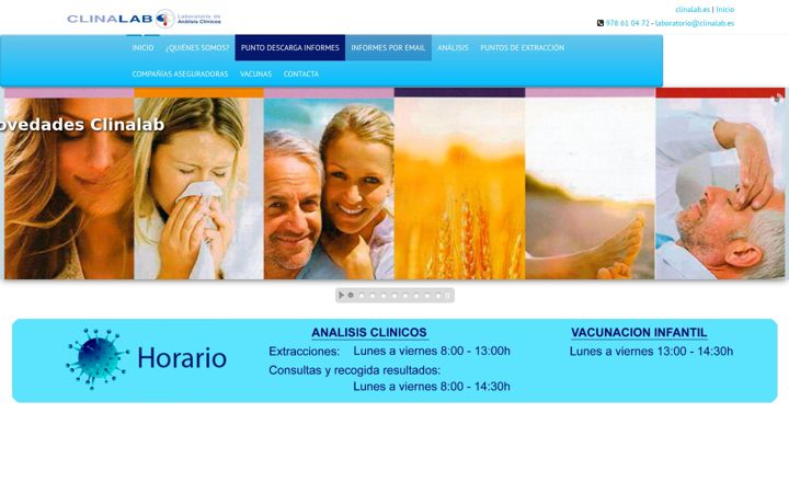 Screenshot of clinalab.es