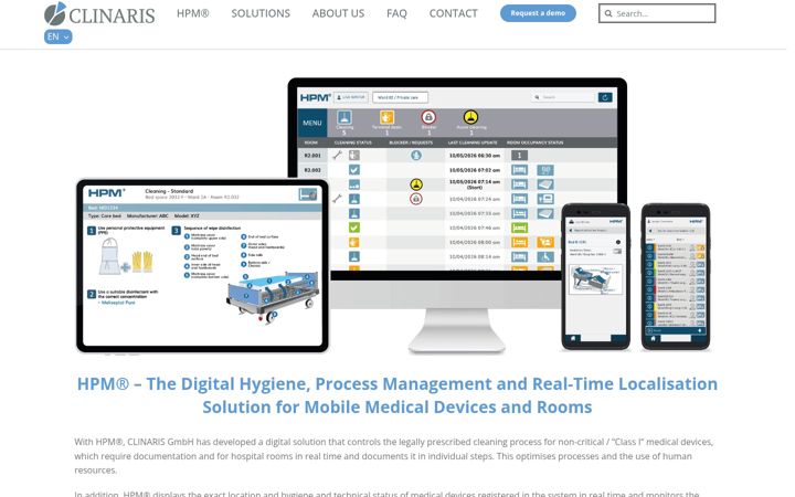 Screenshot of clinaris.com