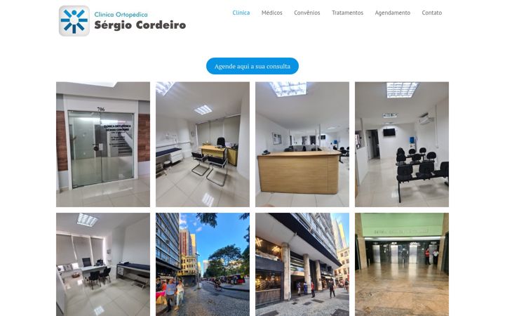 Screenshot van clincordeiro.com.br