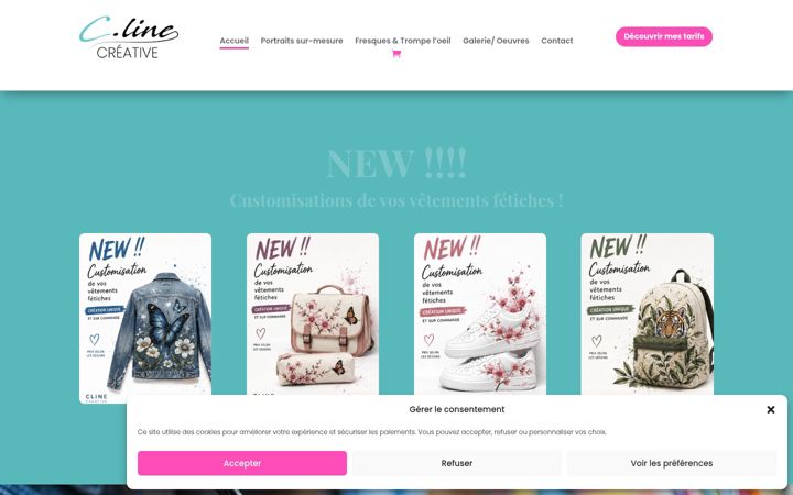Screenshot of cline-creative.com