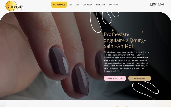 Screenshot of cline-nails.fr