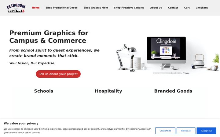 Screenshot of clingdom.com