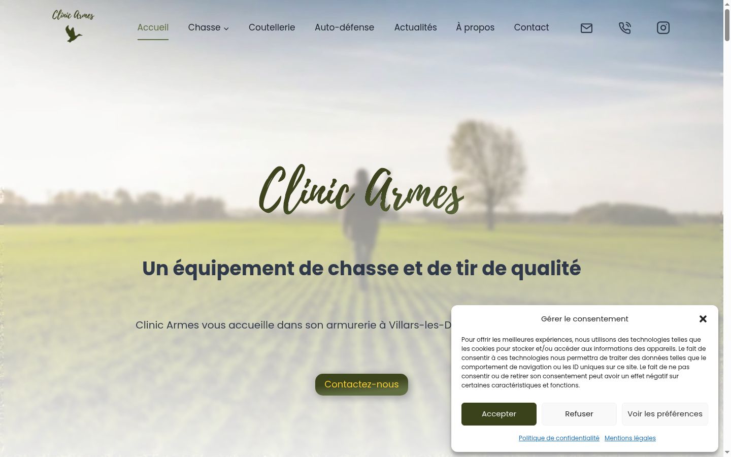 Screenshot van de toestemmingsbanner zoals getoond vóór enige interactie