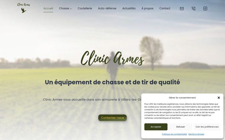 Screenshot of clinic-armes.fr