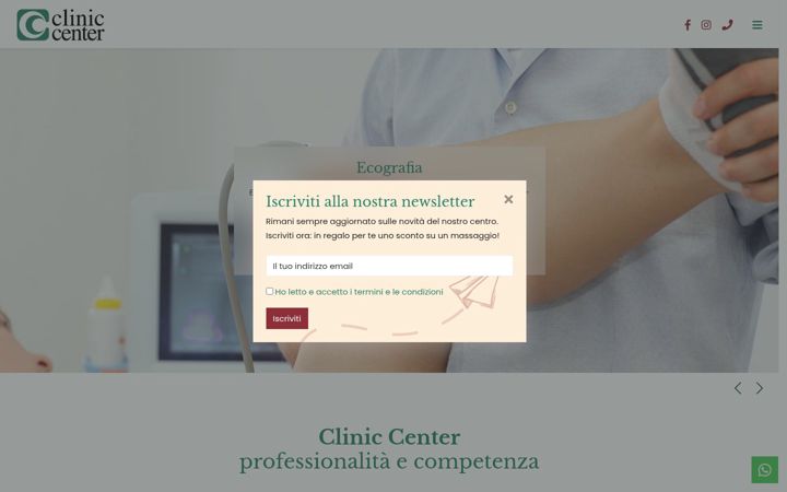 Screenshot of clinic-center-imola.it
