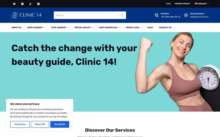 Ekrānuzņēmums no clinic14.com.tr