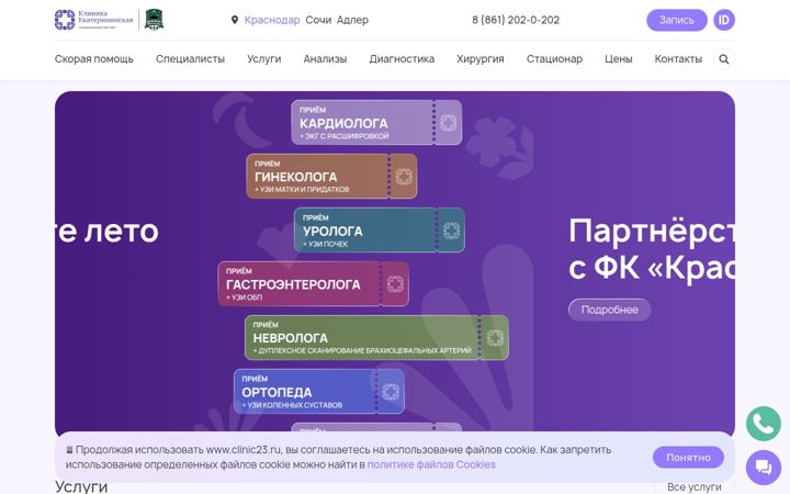 Screenshot of clinic23.ru