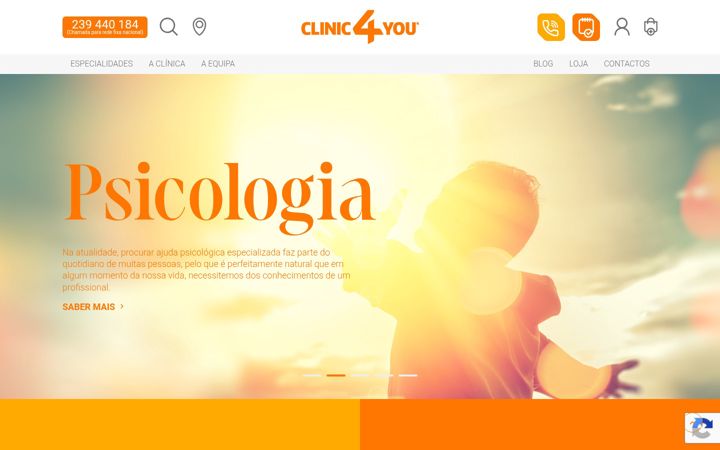Posnetek zaslona clinic4you.pt