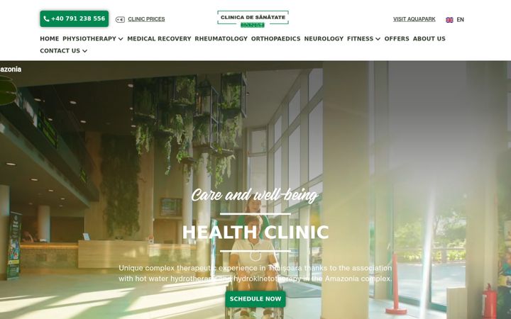 Snimka zaslona za clinica-amazonia.ro