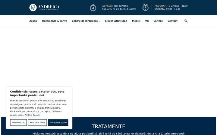 Snimka zaslona za clinica-andreica.ro