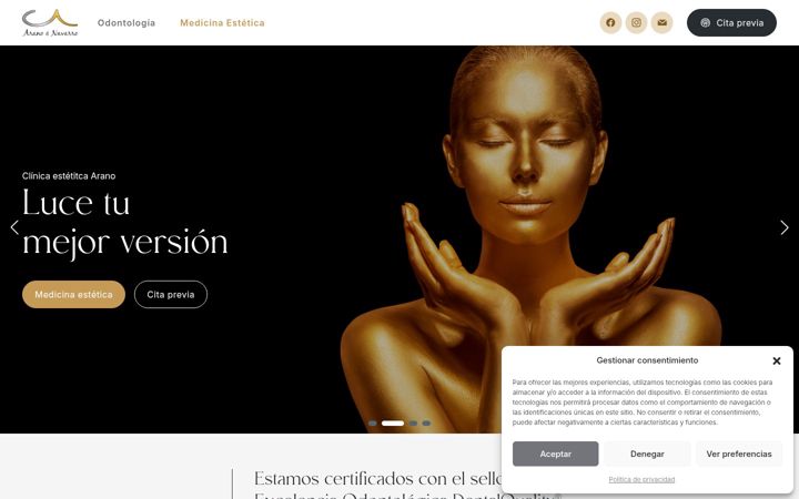 Screenshot of clinica-arano.com