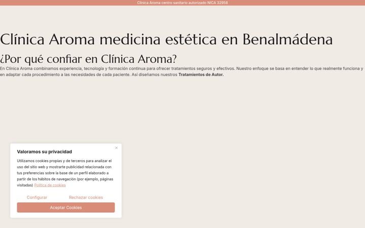 Екранна снимка на clinica-aroma.es