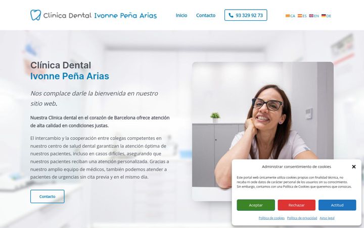 Screenshot of clinica-dental-ivonne.com