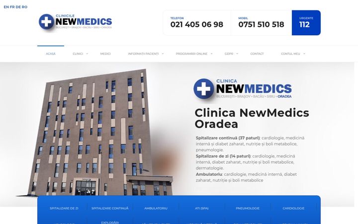 Zrzut ekranu clinica-newmedics.ro