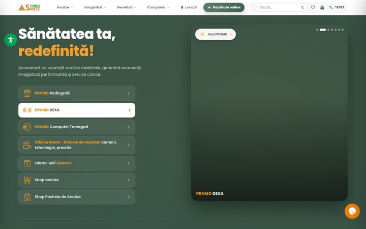 Zrzut ekranu clinica-sante.ro