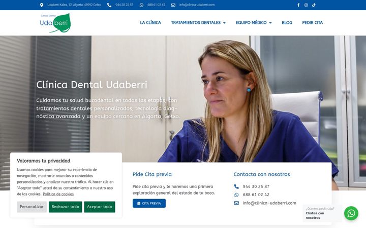 Screenshot of clinica-udaberri.com