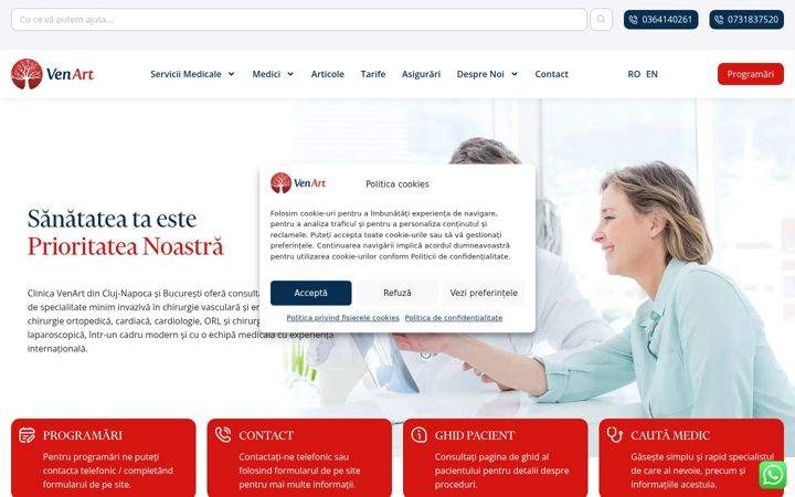 Zrzut ekranu clinica-vasculara.ro