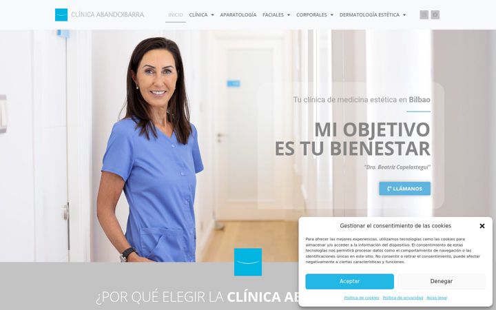 Screenshot of clinicaabandoibarra.com
