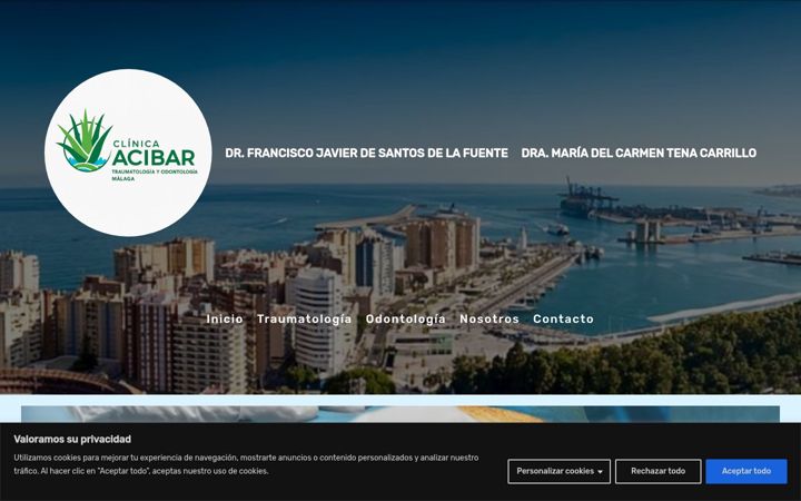 Screenshot of clinicaacibar.com