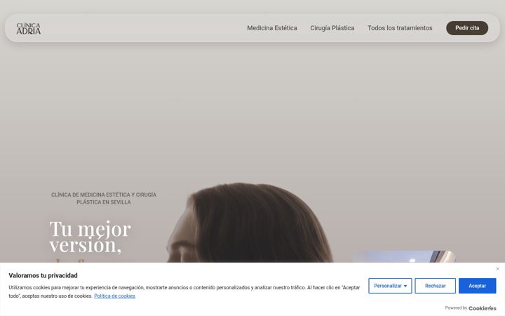 Screenshot of clinicaadria.com