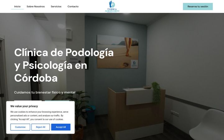 Screenshot of clinicaaeropuerto.com