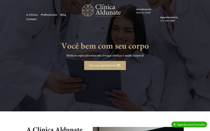 Screenshot van clinicaaldunate.com.br