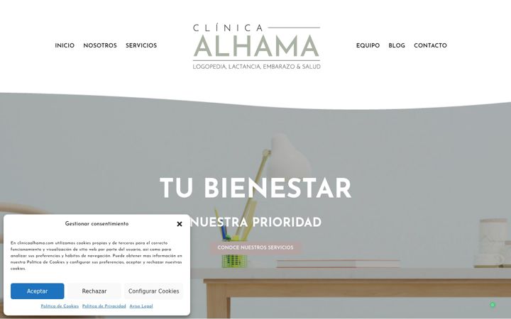 Screenshot of clinicaalhama.com