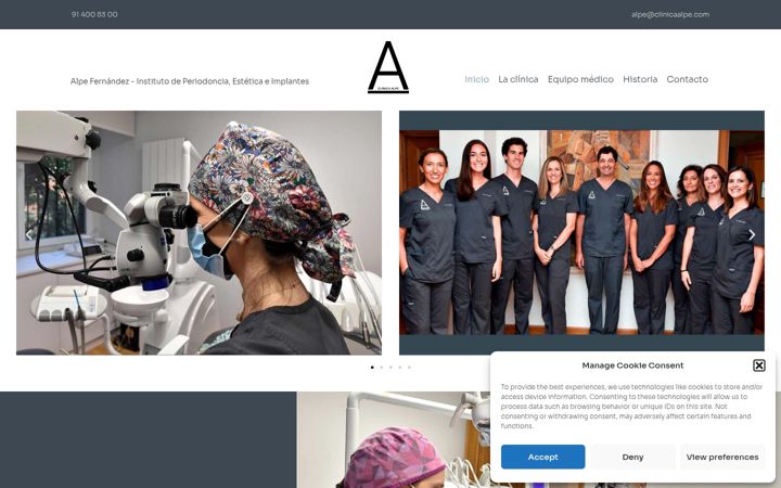 Screenshot of clinicaalpe.com