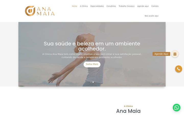 Screenshot van clinicaanamaia.com.br