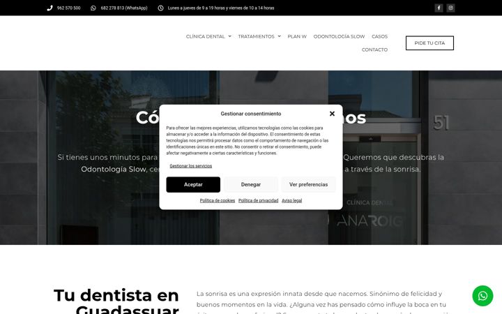 Screenshot of clinicaanaroig.com