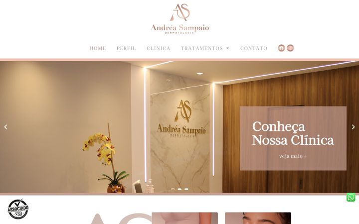 Screenshot of clinicaandreasampaio.com.br