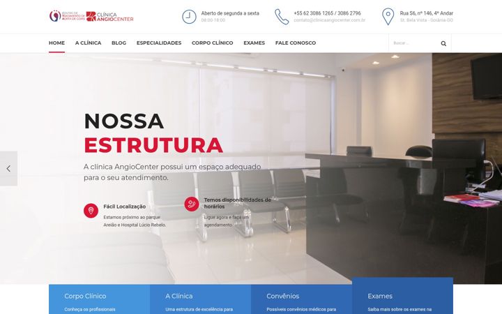 Screenshot van clinicaangiocenter.com.br
