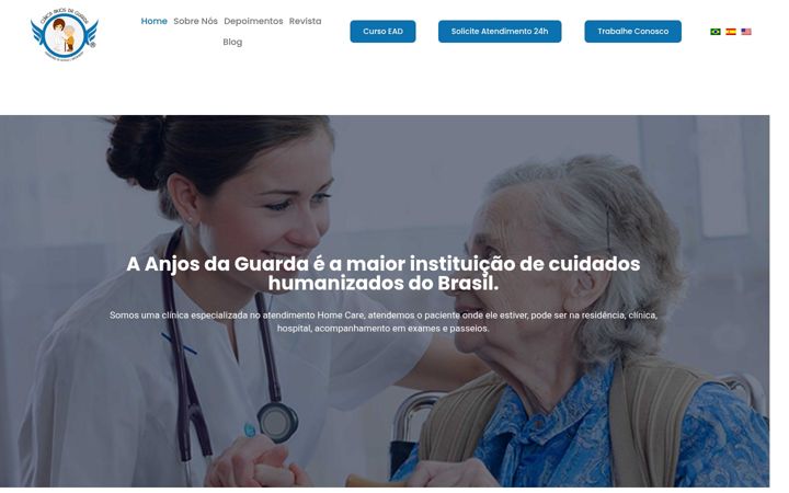 Screenshot van clinicaanjosdaguarda.com.br