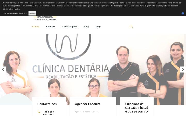 Posnetek zaslona clinicaantoniocoutinho.pt
