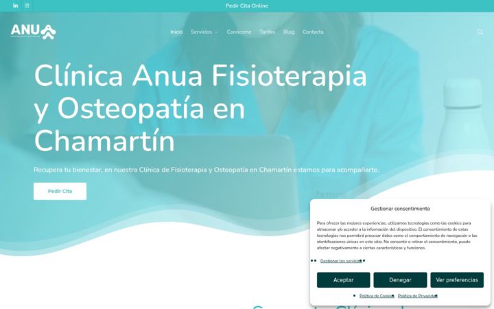 Screenshot of clinicaanua.com