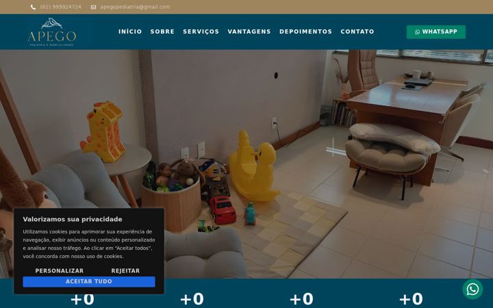 Screenshot of clinicaapego.com.br